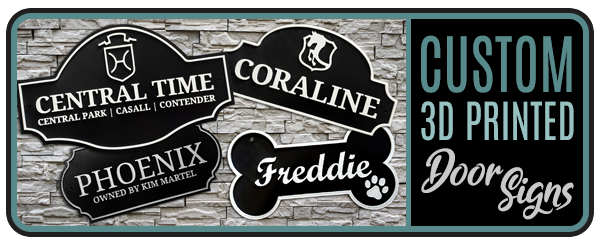 Custom Stall Signs - Dazzle 3D Shop